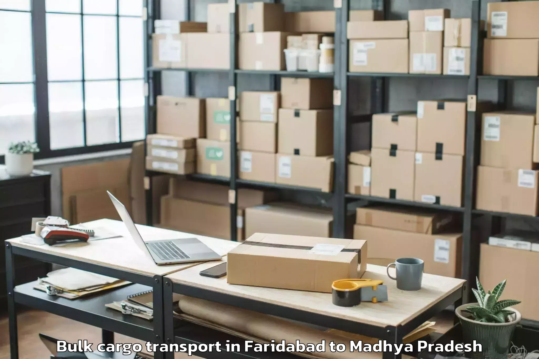 Top Faridabad to Shujalpur Bulk Cargo Transport Available